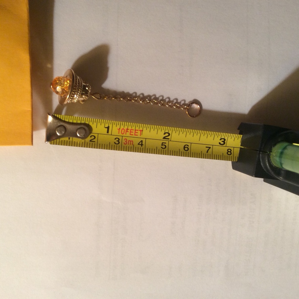 EFFY Bells Handbag Charm Collection Gold Tone Bell on Chain with Yellow Crystal - Picture 2 of 2